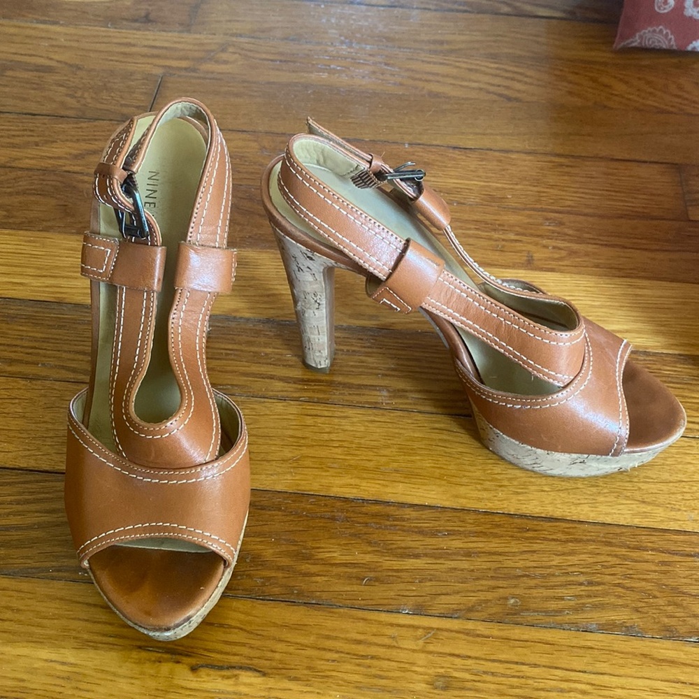 Nine West Cork and Leather Heels